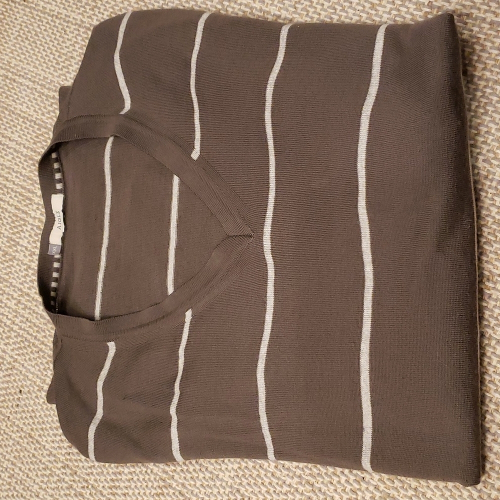 Aigle XXL Sweater Brown/white stripped